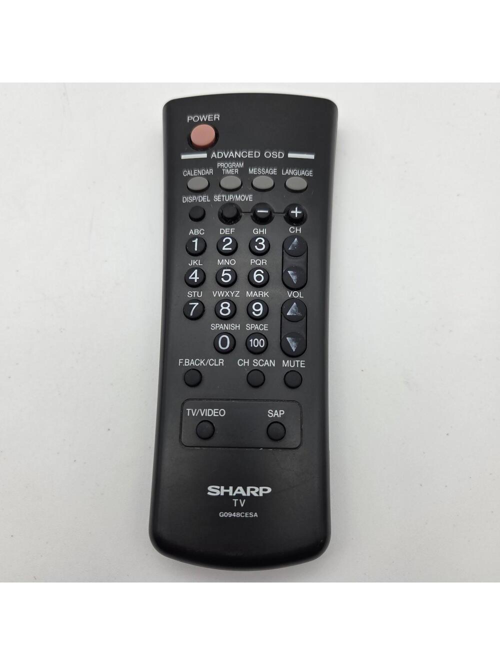Genuine Sharp G0948CESA Advanced OSD TV Television Remote Control - Tested
